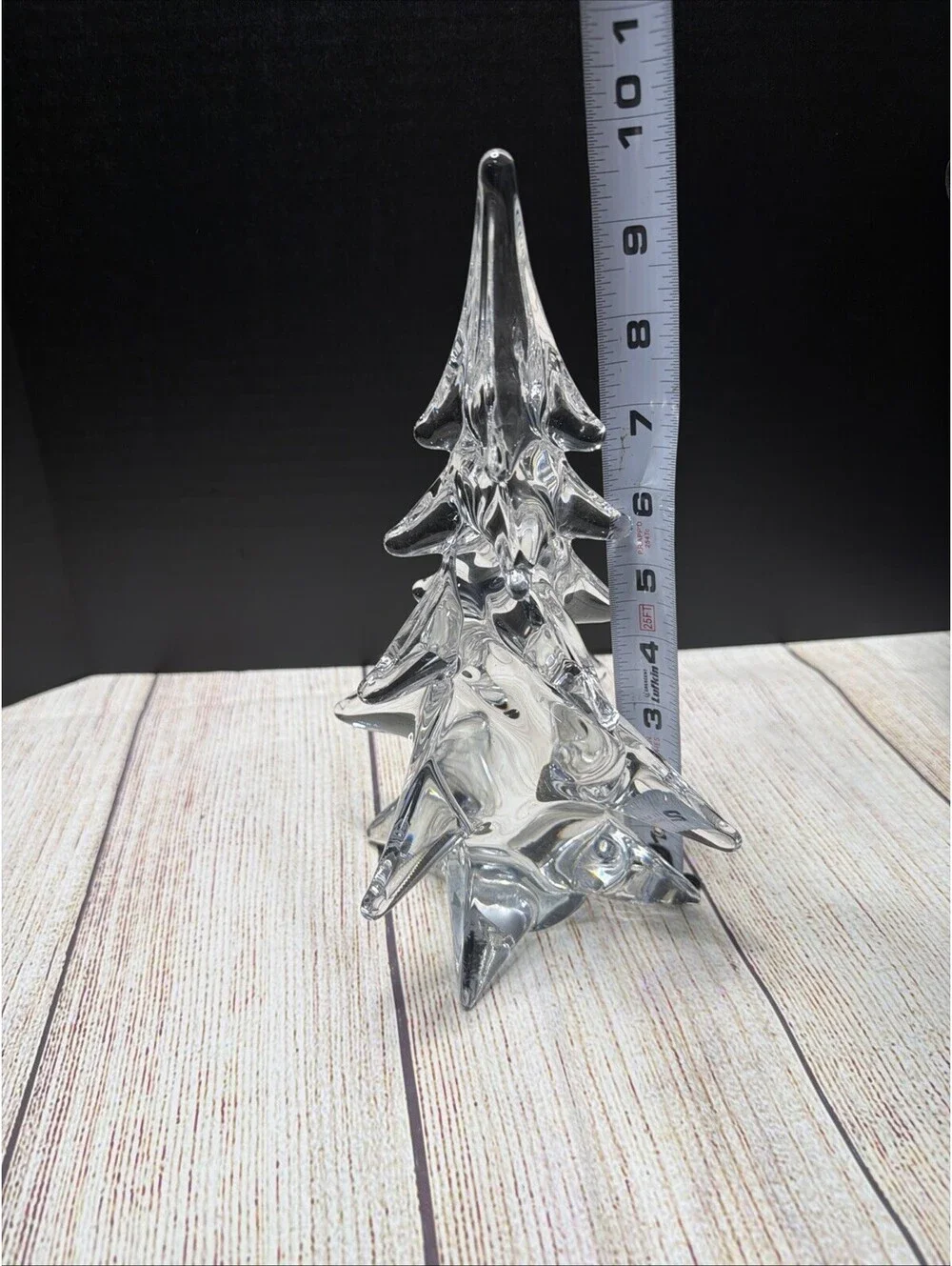Vintage TasteSetter Sigma 10” 24% Lead Crystal Christmas Tree Made in Japan NL
